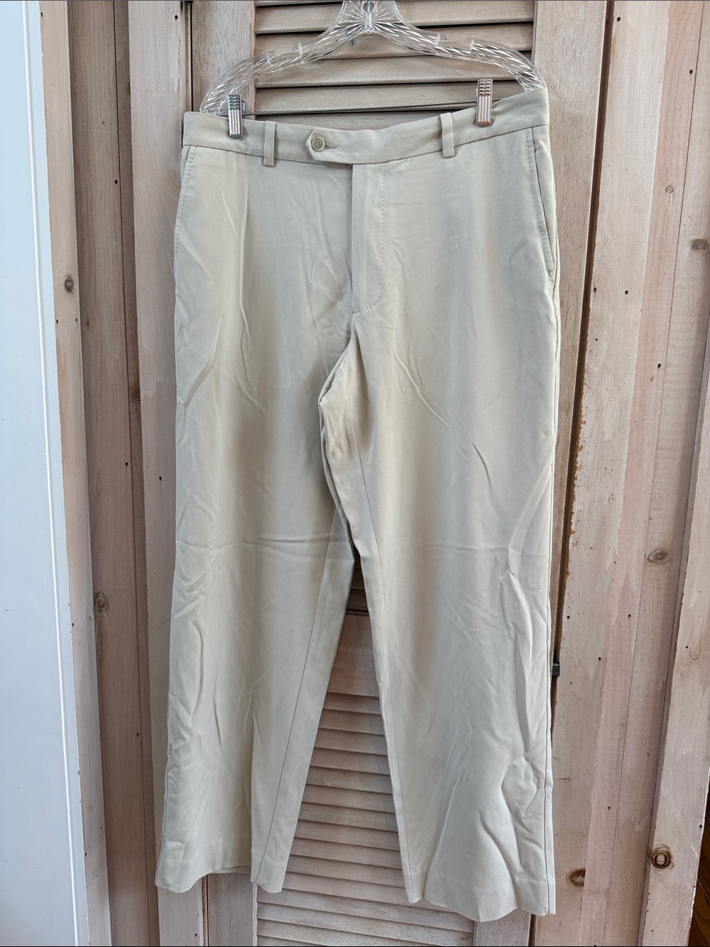 Tommy Bahama Men’s Silk Cotton Blend Cream Chino Pants 38x32 Great Shape